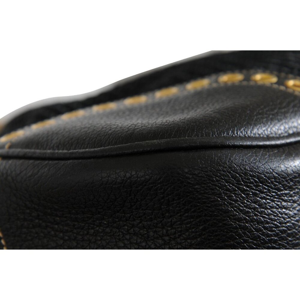 Prada Womens Paglia Vitello Daino Frame Satchel Shoulder Bag Black Woven Raffia - Picture 9 of 16